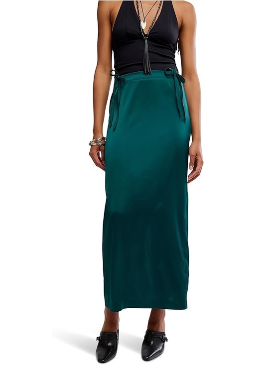 Free People Dresses & Skirts - NWT Free People Rosetto Column Skirt Emerald Green Size 6
